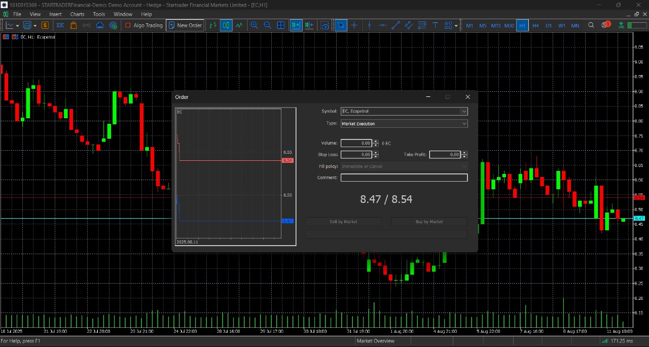Pantallazo de la plataforma StarTrader